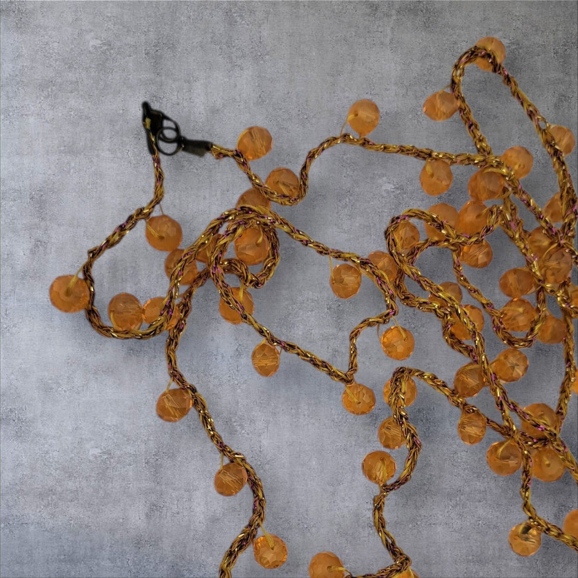 Collar naranja ahumado/mostaza - 1