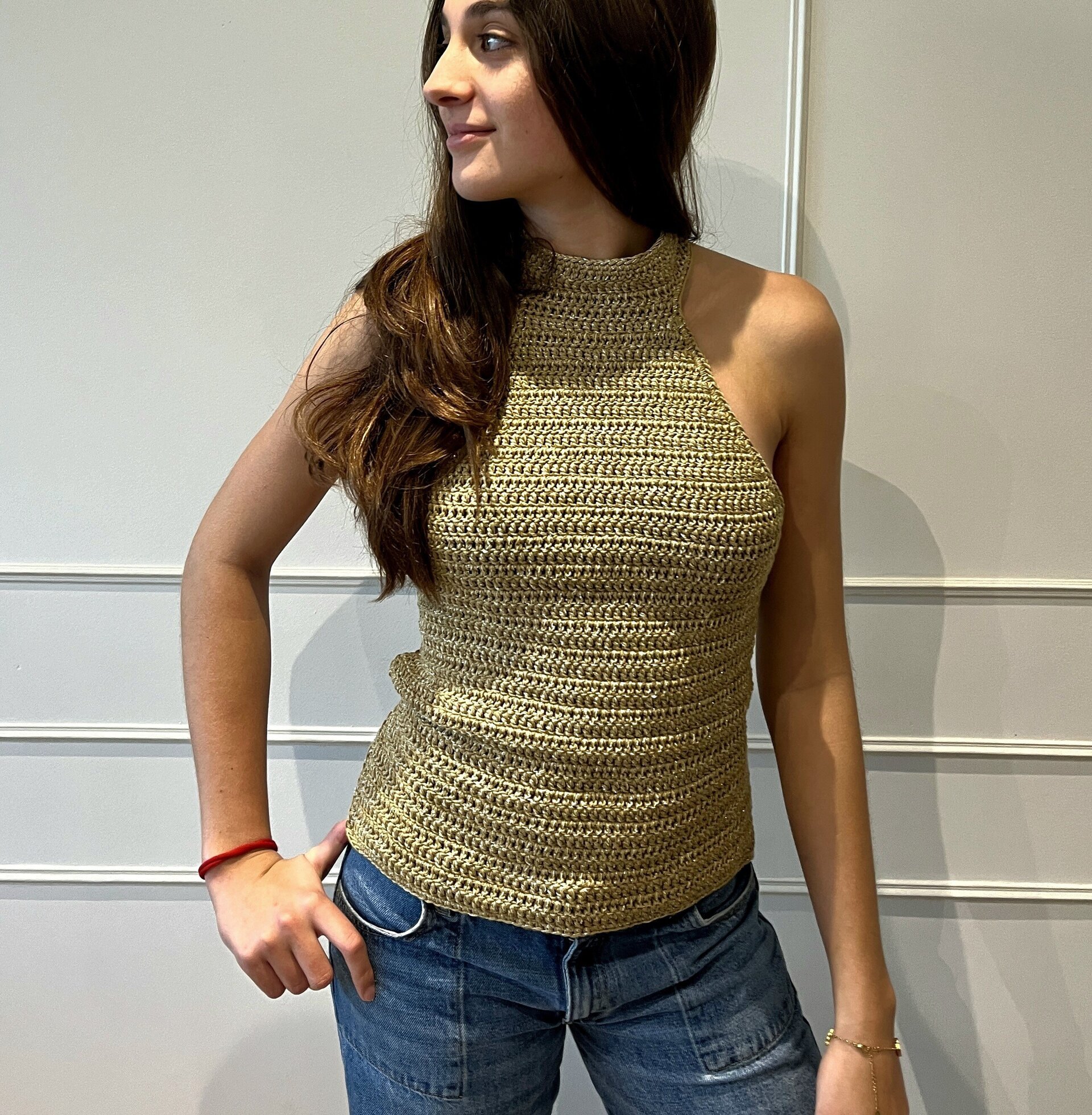 Top básico dorado - 3