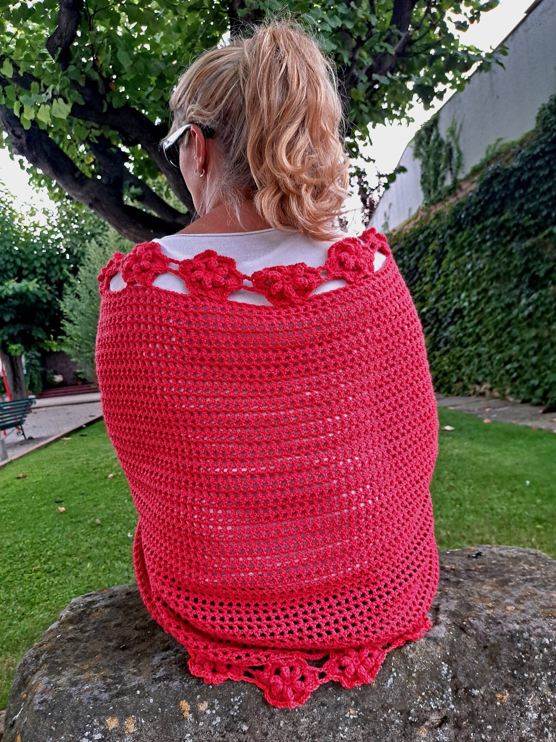 Chal merino rectangular coral - 2