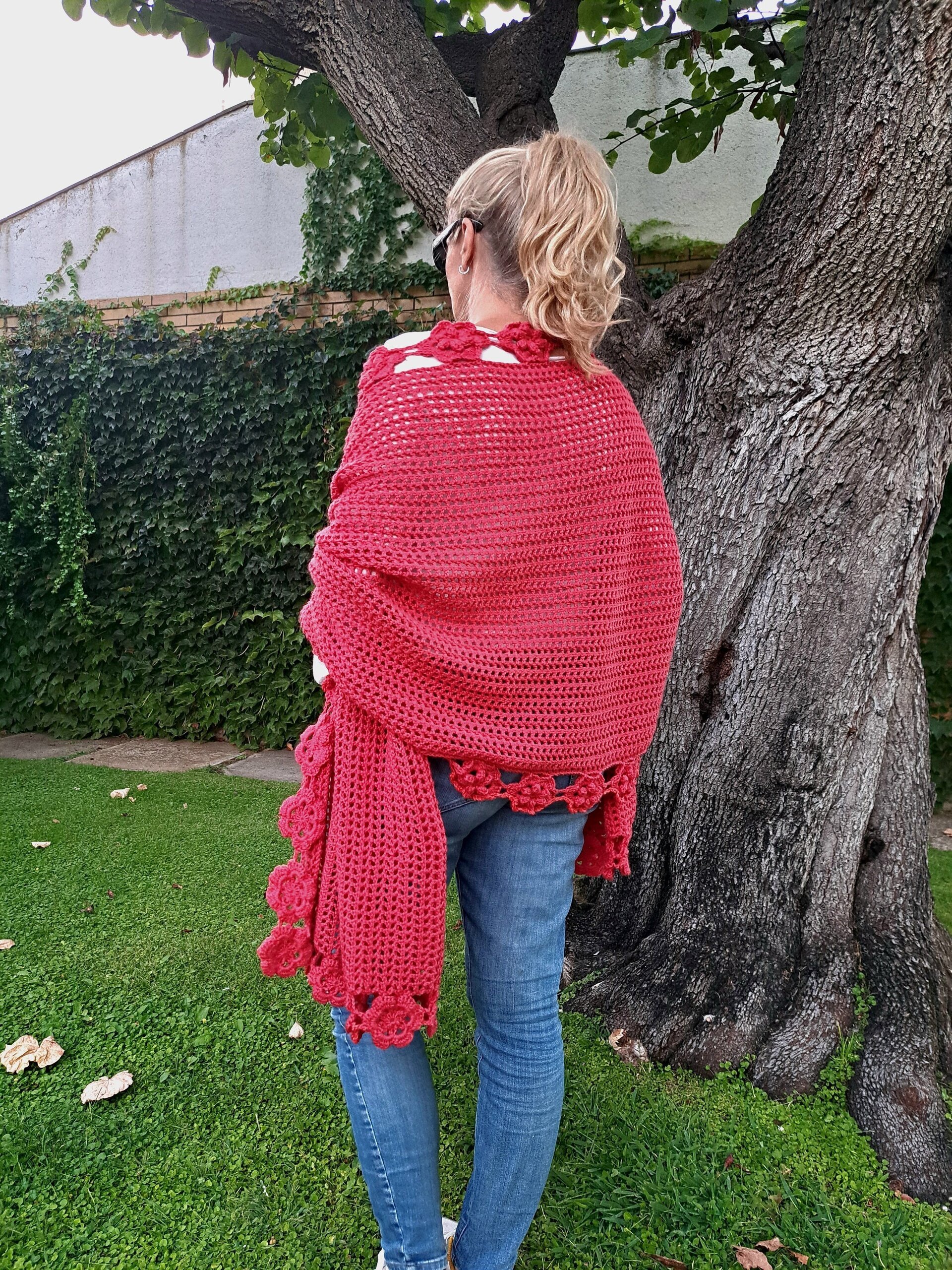 Chal merino rectangular coral - 3