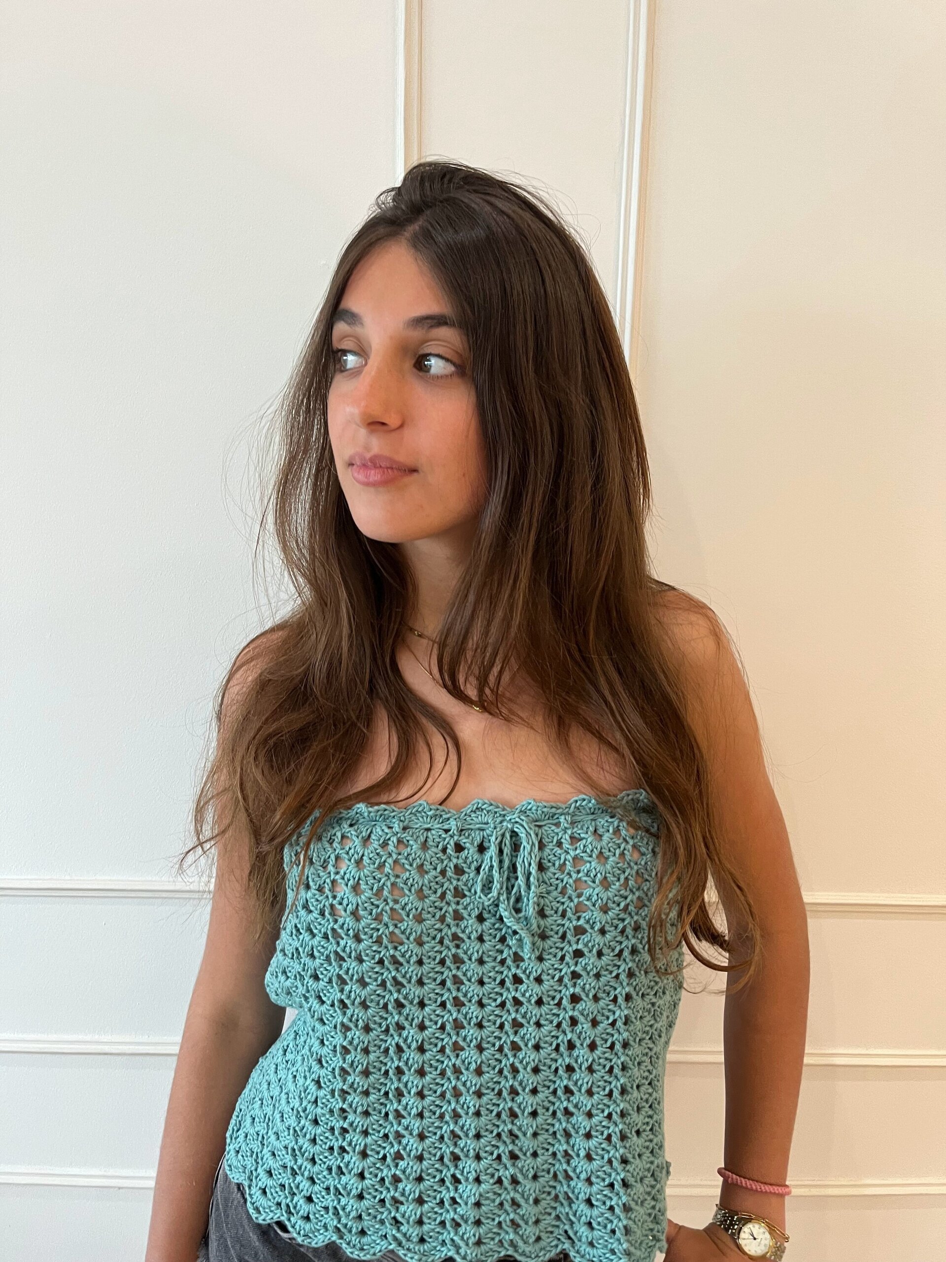 Falda abanicos jade - 2